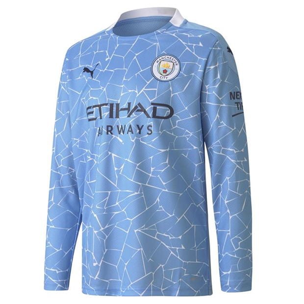 camiseta de Manchester City 2020-2021 manga larga primera